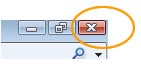 Browser close button